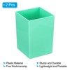 Unique Bargains Square Plastic Pencil Pen Makeup Brush Holder Desktop Organizer 2 Pcs - image 3 of 4