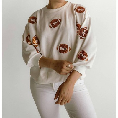 Women's Sequin Football Millie Sweatshirt - Mary Square