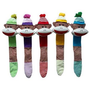 Multipet Sock Monkey Shaker Head with Tail Dog Toy 21¡± Colors Vary - 1 of 1