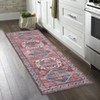 Washable Vintage Oriental Rug Non Slip Low Pile Rug Soft Throw Floor Cover Retro Medallion Foldable Indoor Carpet for Living Room Bedroom Playroom - 3 of 4