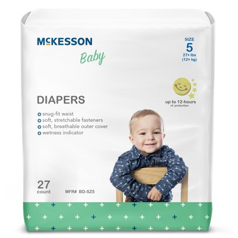 McKesson Baby Diapers, Disposable, Moderate Absorbency, Size 5 - image 1 of 4