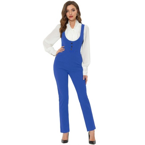 Blue hot sale jumpsuit casual