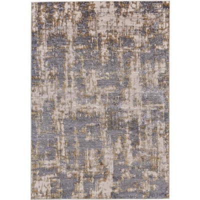 Waldor Modern Abstract Gray/Gold Area Rug