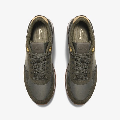Clarks Mens Molland Go Olive Combination Shoes 10 Medium — фото 6