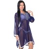 LA LEELA Women's Summer Vacation Beachwear Short Mini Beach Dress Bathing Suits Swimwear Swimsuit Cover Ups - 3 of 4