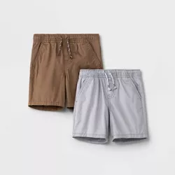 Toddler Boys' 2pk Woven Pull-On Shorts - Cat & Jack™ Tan