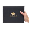 Blue Panda Leather Graduation Sign In Guest Book for College, High School, Class of 2025 Grad Party, Black with Gold Foil, 8 x 7 in - 3 of 4