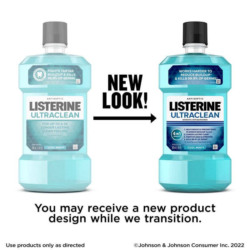 Listerine Ultraclean Tartar Control Antiseptic Mouthwash Cool Mint - 500ml, 4 of 11