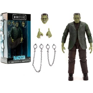 Frankenstein 7" Moveable Figurine with Chains and Alternate Head and Hands "Universal Monsters" Series by Jada - 1 of 4