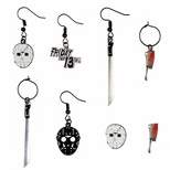 Friday The 13th Costume Jewelry Stud Dangle Closed Back Earrings Set 4 Pack Multicoloured