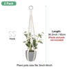 Unique Bargains Handmade Cotton Rope Hanging Basket Holder 36 Inch White 2-Pack - 3 of 4