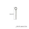 Unique Bargains DIY Craft Necklaces Bracelets Earrings Jewelry Making Iron 21 Gauge Eye Pins 200 Pcs - 2 of 4