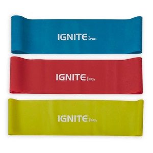 Ignite by SPRI Loop 3pk Resistance Band - Blue/Red/Neon Green - 1 of 4