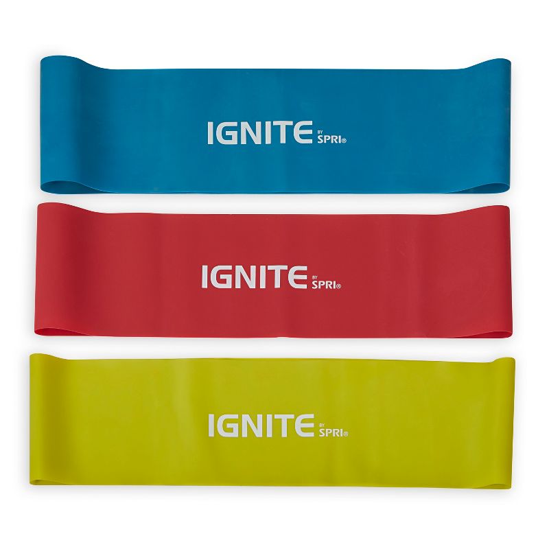 Ignite by SPRI Loop 3pk Resistance Band - Blue/Red/Neon Green, 1 of 6