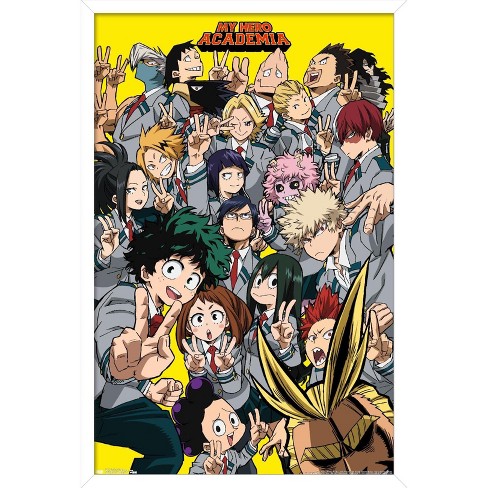 Trends International My Hero Academia: Season 6 - Key Art Framed Wall  Poster Prints White Framed Version 22.375 X 34 : Target