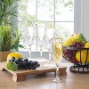 Lorren Home Trends Opera Gold Collection Set of 6 Crystal Flute Glass with Gold Rim - 4 of 4