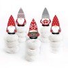 Big Dot of Happiness Christmas Gnomes - Dessert Cupcake Toppers - Holiday Party Clear Treat Picks - Set of 24 - 2 of 4