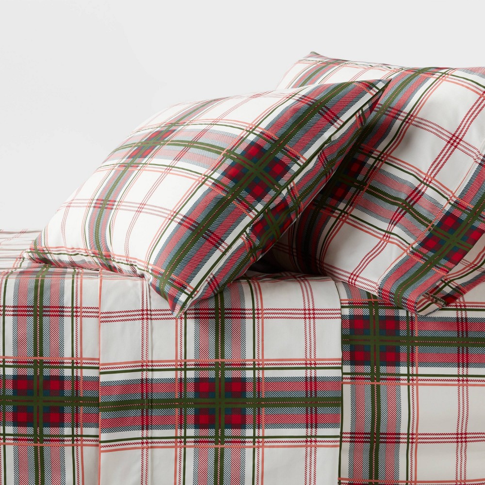 Queen 400 Thread Count Holiday Performance Sheet Set Plaid - Threshold™