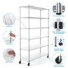 NicBex 82.00" 6-Tier Bookshelf with Adjustable Shelves & Wheels Bookcases for Living Room Home Office - 4 of 4