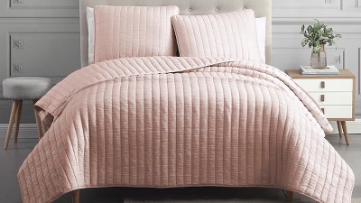 Teal Reversible Full Quilt Set with Shams