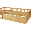 Kumasinova Montessori Floor Bed,Twin/Full Size Floor Bed Frame with High Rails,Light and Storage Shelf,Toddler Floor Bed for Kids - 4 of 4