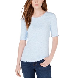 maison Jules Womens Lettuce Edge Basic T-Shirt - 1 of 1