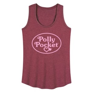 Women's - Polly Pocket - Polly Pocket Pink Logo Graphic Racerback Tank - 1 of 4