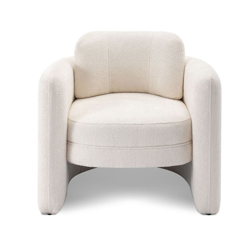 Modern Barrel Accent Chair, Upholstered Armchair-ModernLuxe, 6 of 13