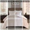 SEVOBAL Bedding Sets, Full/Queen Faux Fur Comforter Set with Shams for Cozy and Elegant Bedroom Style, Beige, 18.9"*13.39"*13.39" - 3 of 4