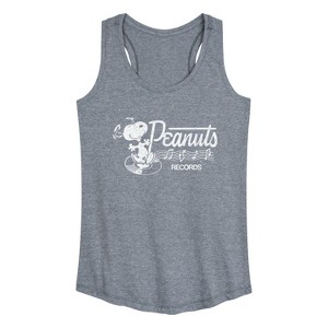 Women's - Peanuts - Dancing Snoopy Graphic Racerback Tank - 1 of 4