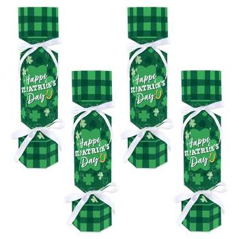Big Dot of Happiness Shamrock St. Patrick's Day - No Snap Saint Paddy’s Day Party Table Favors - DIY Cracker Boxes - Set of 12