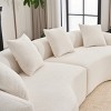 110'' Curved Modular Sectional Sofa with 4 Pillows, Deep Seat Chenille Sleeper Couch for 4 People in Living Room or Apartment–The Pop Home - 2 of 4