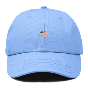 Dalix Lil Peach Embroidered Cotton Summer Cute Outdoor Baseball Cap Dad Hat Womens - 1 of 4