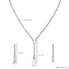 Women's Silver - Toned Copper Necklace and Earrings Set - Minimalist Style - 4 of 4