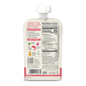 Serenity Kids Wild Caught Salmon with Organic Butternut Squash & Beet Baby Food Pouch - 3.5oz - 1 of 4