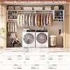 Aheaplus Washer and Dryer Storage Shelves with Hanging Rod, Laundry Cabinet with Shelves, Reversible Cabinet with Door & Shelf Tower - 4 of 4