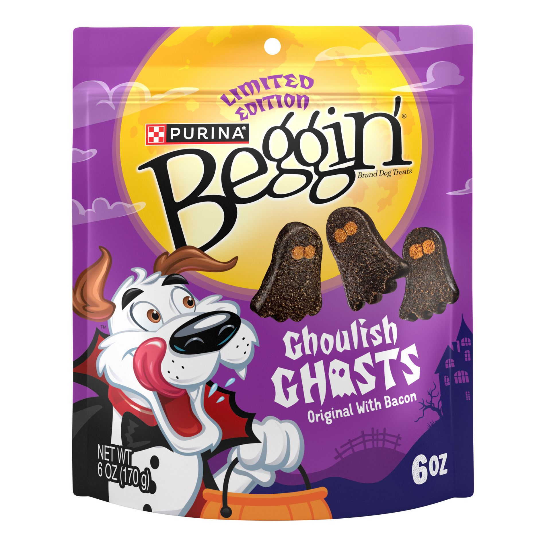 Beggin' Bacon Flavor Ghosts Strips Chewy Dog Treats - 6oz
