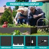 Naysaye Planters Durable Stylish Modern Double Layer Raised Garden Bed Modular System for Garden Patio Outdoor Gardening, Black, 4"*8"*2" - 4 of 4
