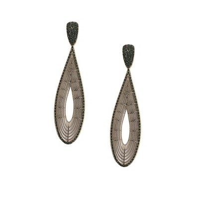 SOHI Women's Emerald Green Party Drop Earrings
