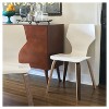 Set of 2 Bari Bentwood Chair White - Angelo:Home: Scandinavian Style, Molded Geometric, Solid Back - 2 of 3