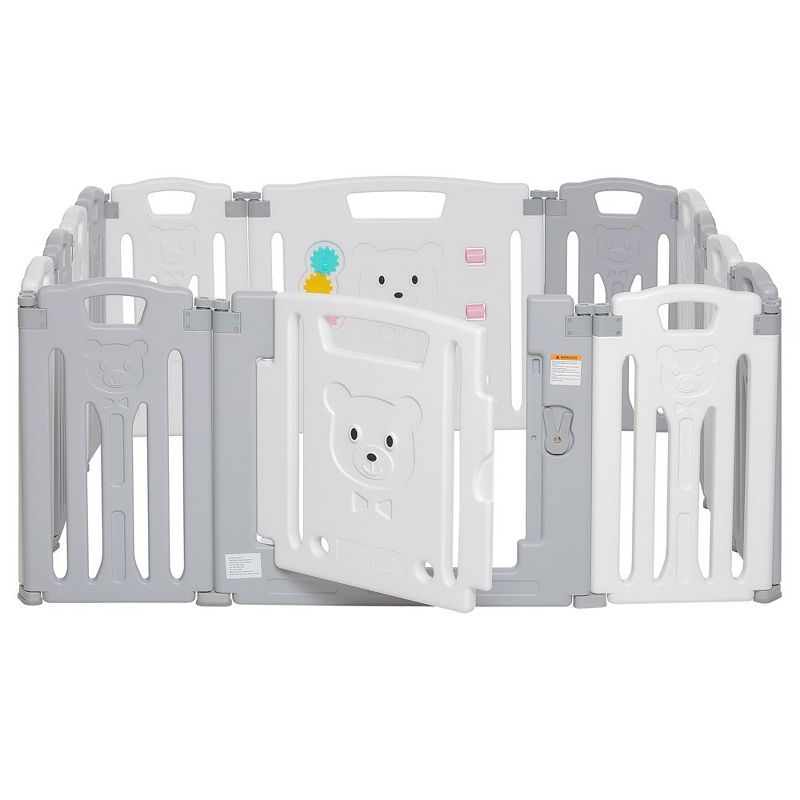 Dream On Me 14 Panel Oasis Play Center, Play Pen, Playard in Grey and White, 3 of 8