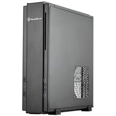 SilverStone Technology Milo Z Mini-Itx/DTX Small Form Factor SFX Computer Case with PCI-E Riser Card, Black SST-ML07B-USA