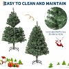 Artificial Christmas Tree, Realistic Spruce Holiday Tree with Hinged Branches, Collapsible Metal Base, Indoor Outdoor Xmas Decoration for Home - 3 of 4