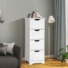 Tangkula 4 Drawers Bathroom Storage Cabinet Free-Standing Side Storage Organizer, White - 3 of 4