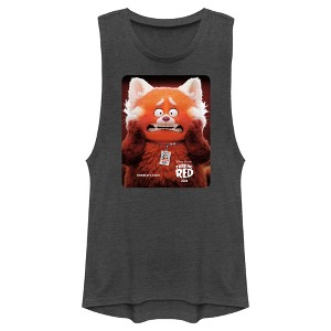 Juniors Womens Turning Red Red Panda Mei Lee Poster Festival Muscle Tee - 1 of 4