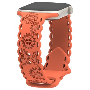 HTUTWOO Apple Watch Band Sunflower Engraved Band 38mm 40mm 41mm,Lace Hollow-out Strap for iWatch Series 9 8 6 5 4 3 2 1 Ultra - 1 of 4