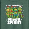 Women's - Teenage Mutant Ninja Turtles - Get Into The Ninja Spirit Lightweight French Terry Wide Neck Long Sleeve Shirt - 2 of 4