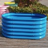 40 x 24 x 18 in. Galvanized Steel Oval Outdoor Raised Garden Beds, Eco-Safe Metal Kids Planter Box (3-Pack) - 4 of 4