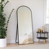 VYNXARIA 57"x20"/64"x25" Arched/Right Angle Full Length Mirror - Gold/Black Aluminum Frame, Freestanding. - 2 of 4