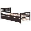 Sapphtopaz Bed Frame with Trundle, Platform Bed Frame with Headboard and Footboard, Bedroom Furniture for Small Living Space, No Box Spring Needed - 4 of 4
